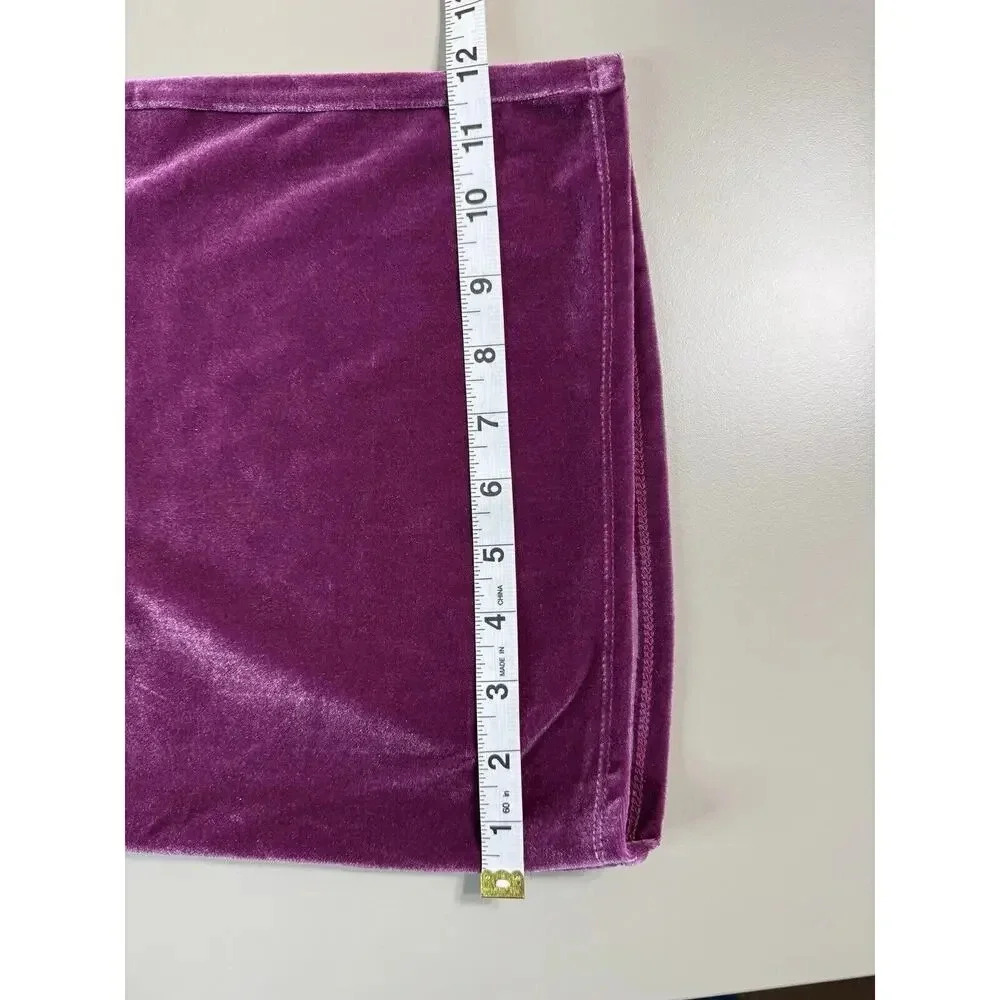 Chaser Women’s Wide Leg Velvet Pants Size Small Purple Drawstring Lounge Cozy - Picture 8 of 11